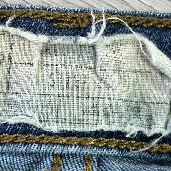 Free People Skinny Jeans Womens 24 Blue Dark Wash Ripped Knees Stretch Denim - Picture 7 of 15